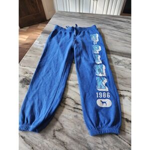 Y2k 90s PINK Victoria's Secret Sweatpants XS Blue Ski Team Lounge Joggers